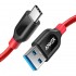 Anker A8168 PowerLine+ 3ft USB-C to USB-A 3.0 Connector Cable - Red (0.9m)