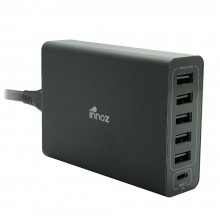 InnozÂ® InnoPower PD6C USB-C PD 6 Port Desktop Charger - Black