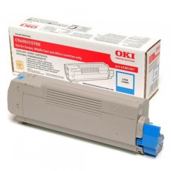 OKI C5600 C5700 Cyan Toner Cartridge (43381911)