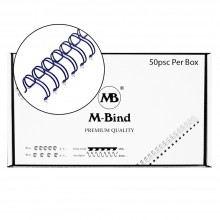 M-Bind Double Wire Bind 2:1 A4 - 7/8"(22mm) X 23 Loops, 50pcs/box, Blue