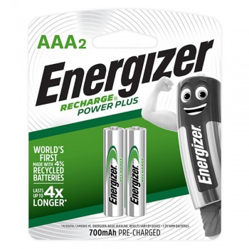 Energizer Power Plus AAA Rechargeable Batteries - 2-count - 700 mAh (Item No: B06-13) A1R2B226
