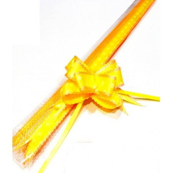 Pull Flower Ribbon Cotton 23mm Yellow Orange (10 pcs) 