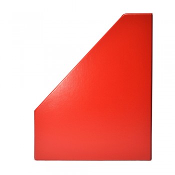 4" PVC Magazine Box File - Red