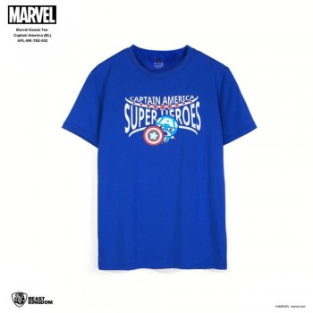 Marvel: Marvel Kawaii Tee Captain America - Blue, Size XL (APL-MK-TEE-002)